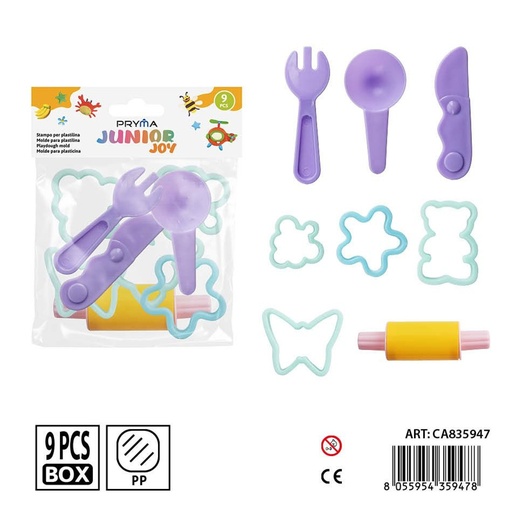 [0242600] Molde para plastilina 9 piezas 4.5-8.5-10 cm - Manualidades y accesorios creativos