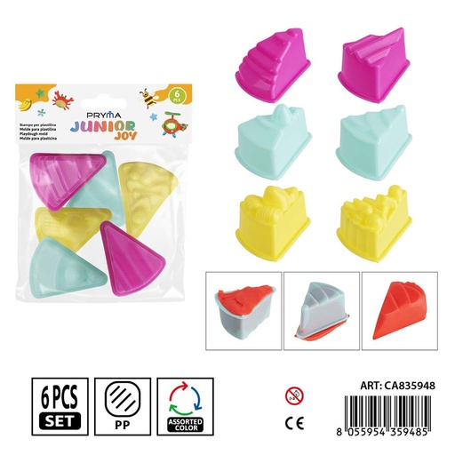 [0242601] Molde para plastilina 6 piezas 6 cm - Manualidades y accesorios creativos