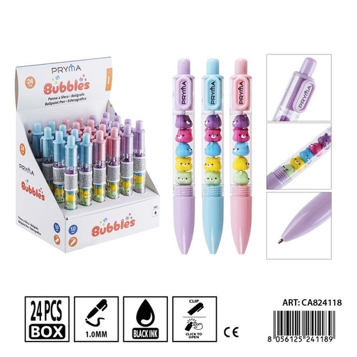 [0243474] Bolígrafo clic 1.0 mm con forma de oso - Herramientas de escritura y papelería