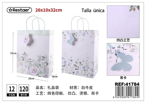 [41784] Bolsa de regalo vertical 26x10x32 cm (papel especial) - Artículos de embalaje para regalos