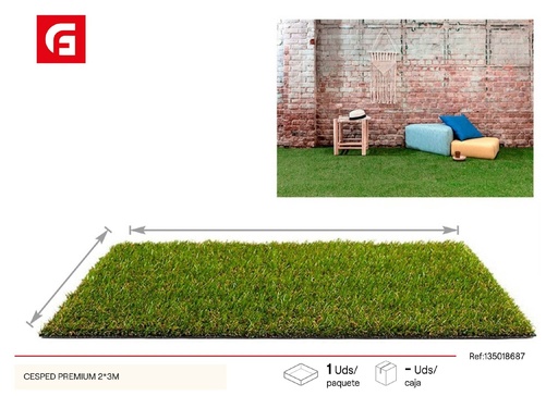 [5414701186871] Césped premium 2x3M - Jardinería y decoración exterior