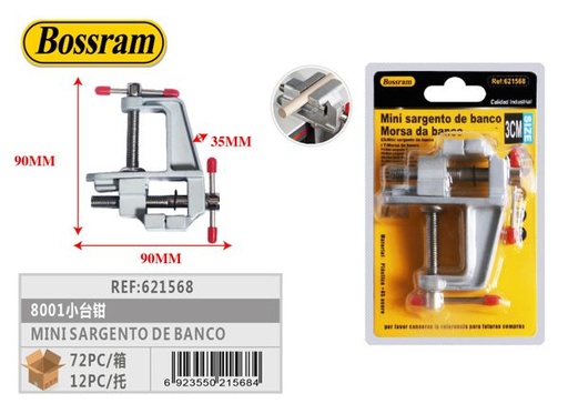 [621568] Mini sargento de banco 3cm para sujeción en ferretería