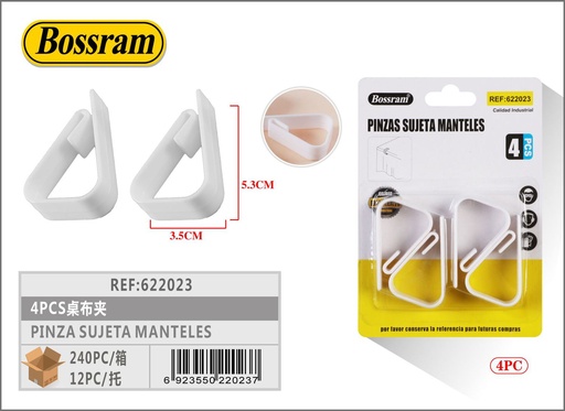 [622023] Pinza sujeta manteles 4pcs para picnic y mesas exteriores