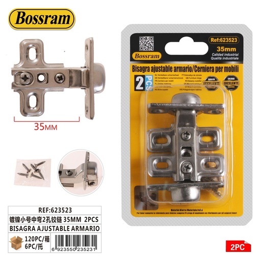 [623523] Bisagra ajustable para armario 35mm 2pcs