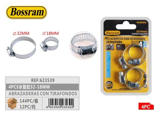 [623539] Abrazaderas con tirafondos 32mm 2pcs y 18mm 2pcs para fijación