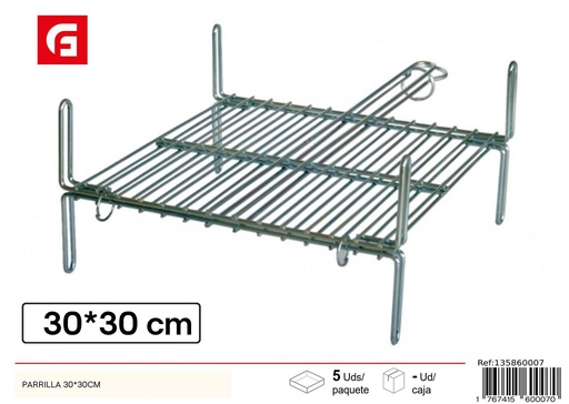 [135860007] Parrilla para barbacoa 30*30cm