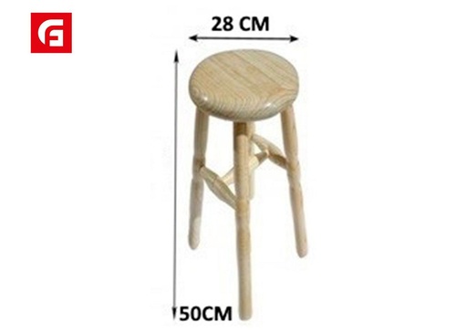 [135858815] Banco de cocina torneado 28*28*49cm - Decoración del hogar