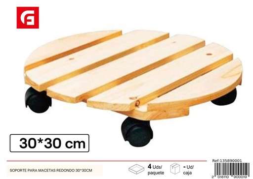 [135890001] Soporte para macetas redondo 30x30cm - Decoración para el hogar