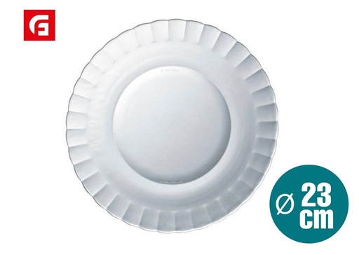 [180240113] Plato cristal 23 cm llano Paris - Vajilla de cristal