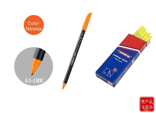 [ED432509] Rotulador punta fina naranja Edding para dibujo y escritura