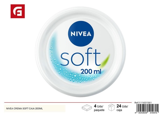 [4005900172112] Nivea crema soft caja 200ml para hidratación y cuidado de la piel