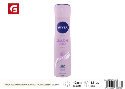 [111673613] Desodorante spray Nivea 200ml Woman Double Effect para higiene personal