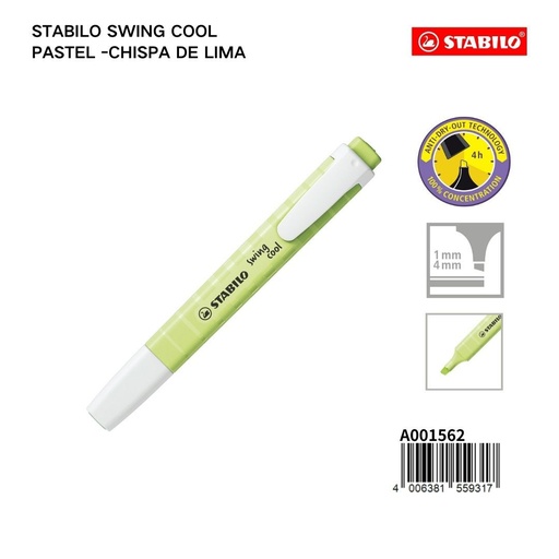 [A001562] Rotulador Stabilo swing cool pastel color verde lima para escritura y dibujo