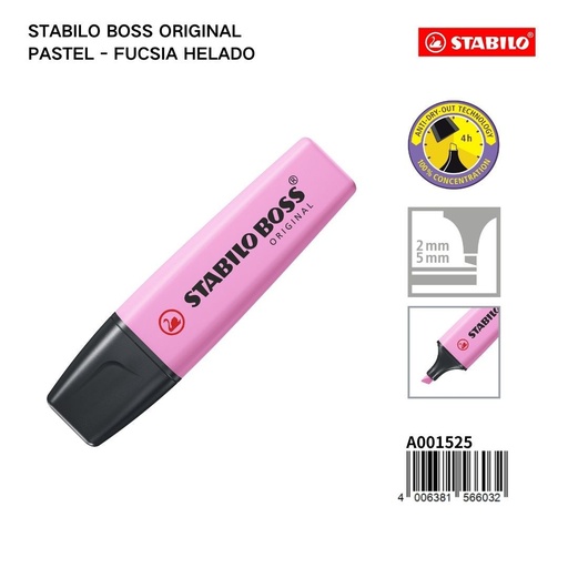 [A001525] Stabilo Boss original pastel marcador fucsia helado 2/5mm