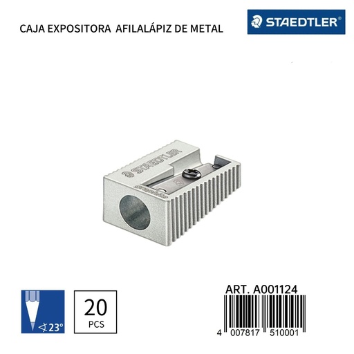 [A001124] Afilalápices de metal Staedtler en caja 20 piezas