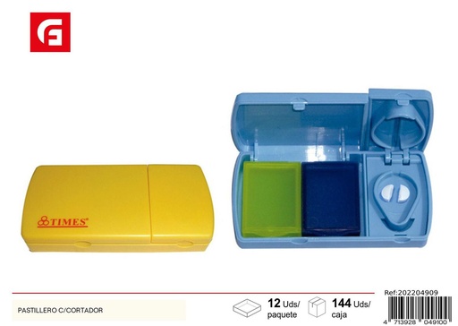 [202204909] Pastillero con cortador - Accesorios de plástico para el hogar