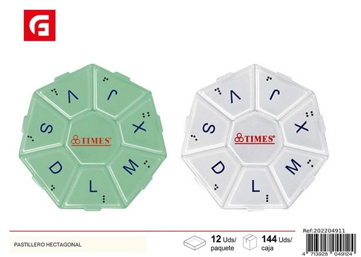 [202204911] Pastillero hexagonal - Accesorios de hogar