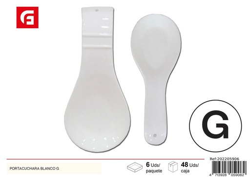 [202205906] Portacucharas de cerámica blanca - Utensilios de cocina