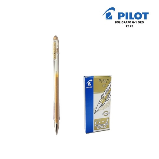 [A000502] Bolígrafo Pilot 0.7mm dorado - Artículos de papelería