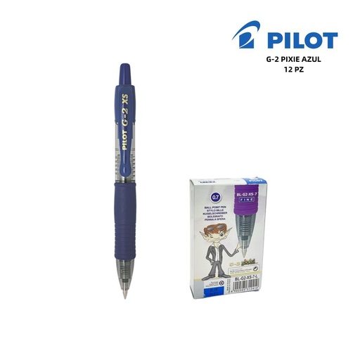 [A000060] Bolígrafo Pilot 0.7mm azul G2 Pixie - Papelería de marca