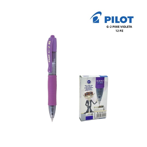 [A000507] Bolígrafo Pilot 0.7mm violeta G-2 Pixie - Papelería de marca