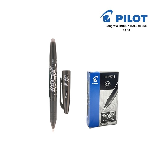 [A000065] Bolígrafo Pilot Frixion negro 0.7mm borrable