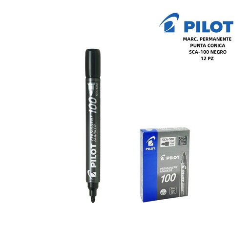 [A000518] Marcador permanente punta cónica negro Pilot SCA-100