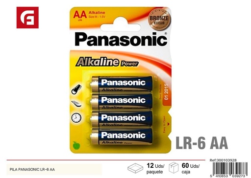 [300103928] Pila Panasonic LR-6 AA electrónica