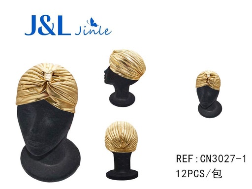 [CN3027-1] Turbante de pelo oro, accesorio de moda