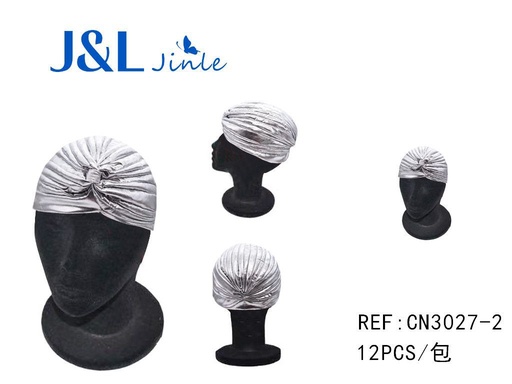 [CN3027-2] Turbante de pelo plateado estilo indio