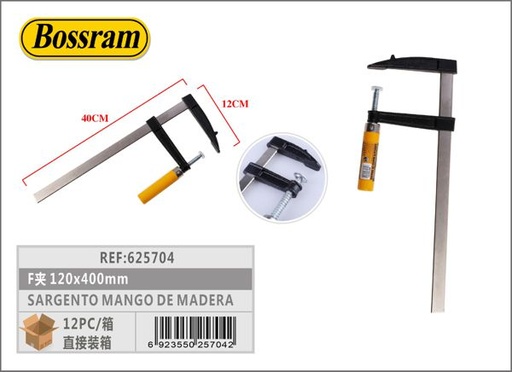 [625704] Sargento de mango de madera 120x400mm F