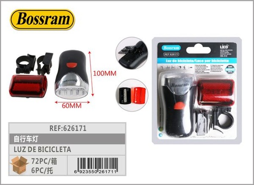 [626171] Luz de bicicleta 10x6cm para seguridad