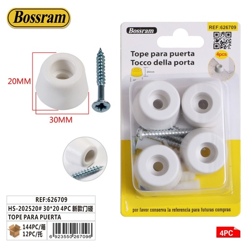 [626709] Tope para puerta 30mm (4 piezas) para protección de muebles