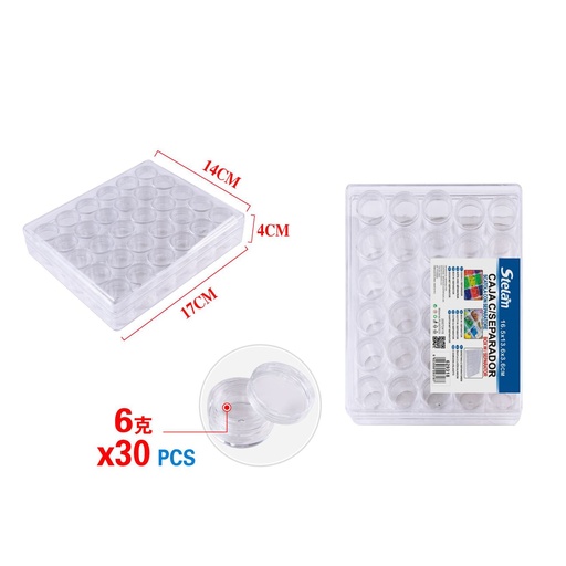 [629318] Caja con separador 6g 30pcs para manualidades