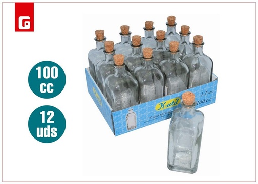 [203018306] Frasco de vidrio 100 cc - Recipientes de vidrio para almacenamiento