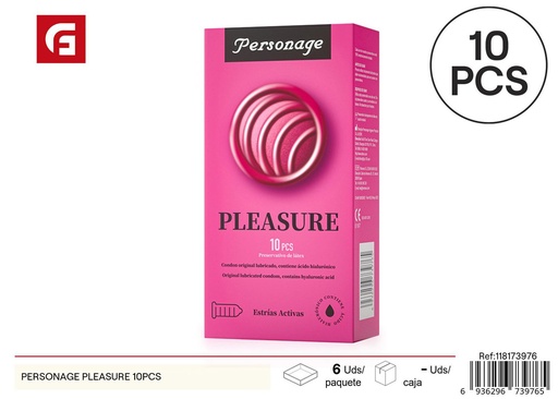 [118173976] Preservativos Personage Pleasure 10 pzs para seguridad sexual