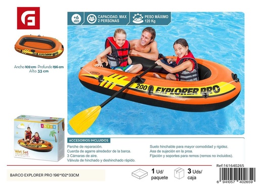 [161640265] Barco hinchable Explorer Pro 196x102x33cm para verano