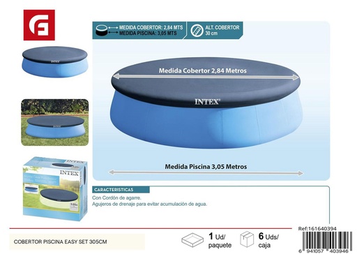 [161640394] Cobertor piscina Easy Set 305cm para protección de piscina
