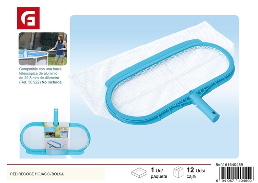 [161640459] Red recoge hojas para piscina con bolsa