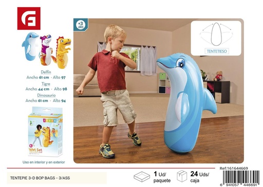 [161644669] Tentetie 3-D Bop Bags inflable para niños