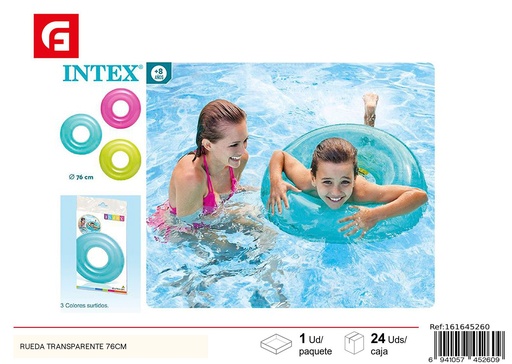 [161645260] Rueda transparente 76cm para flotación y natación