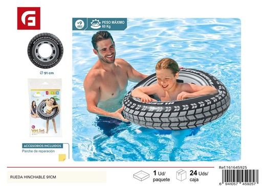 [161645925] Rueda hinchable 91cm para juegos de agua