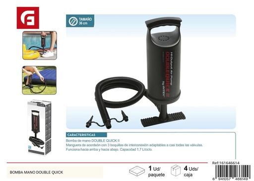 [161646614] Bomba de aire manual Double Quick - Infladores y accesorios