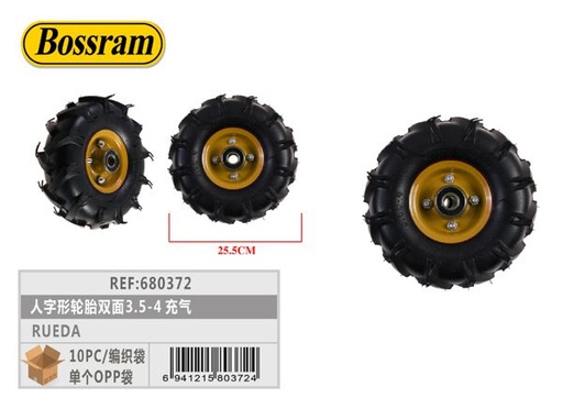 [680372] Rueda neumática inflable doble cara 3.5-4