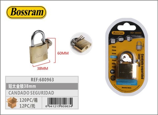 [680963] Candado de seguridad corto 38mm para protección