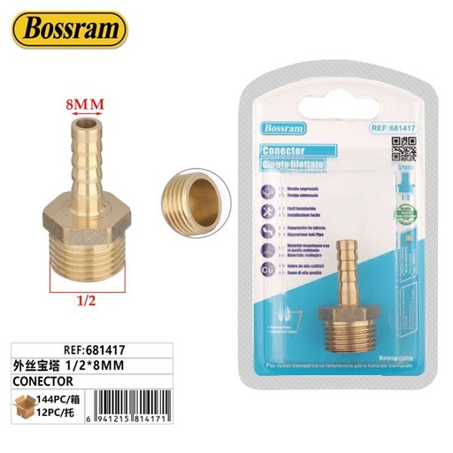 [681417] Conector de 1/2*8mm para fontanería