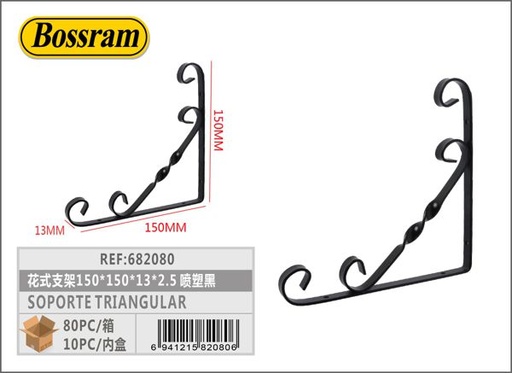 [682080] Soporte triangular 150x150x13x2.5mm para fijaciones