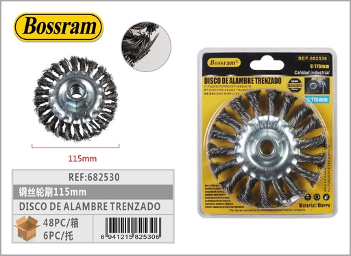 [682530] Disco de alambre trenzado 115mm 4-1/2" para amoladora