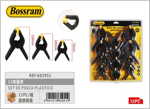 [682951] Set de pinza plástico 12pcs para camping