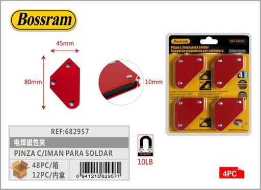 [682957] Pinza con imán para soldar 4pcs herramientas